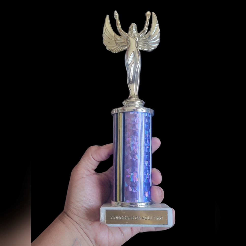 Congrats On Adulting Trophy , Novelty Trophy Congratulations